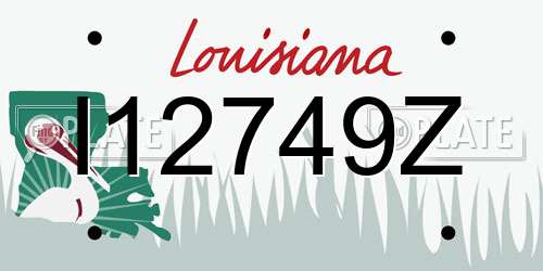 I12749Z Louisiana License Plate