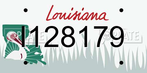 I128179 Louisiana License Plate