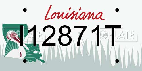 I12871T Louisiana License Plate