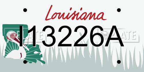 I13226A Louisiana License Plate