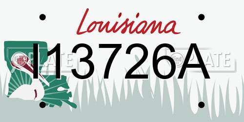 I13726A Louisiana License Plate