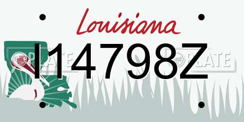 I14798Z Louisiana License Plate