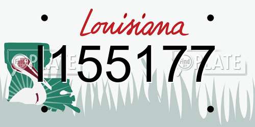 I155177 Louisiana License Plate
