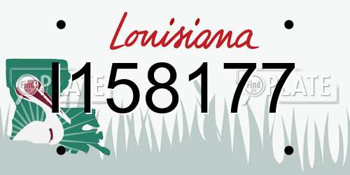 I158177 Louisiana License Plate