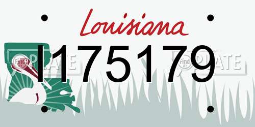 I175179 Louisiana License Plate