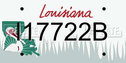 I17722B Louisiana License Plate