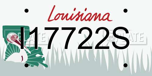 I17722S Louisiana License Plate