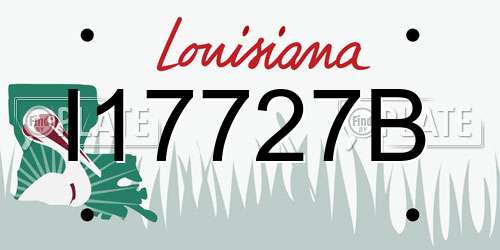I17727B Louisiana License Plate