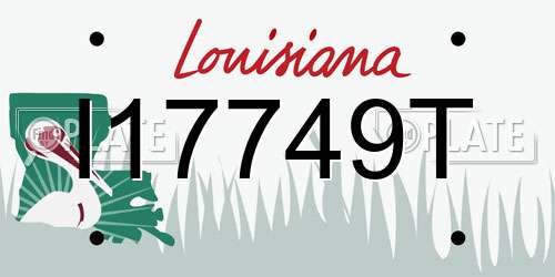 I17749T Louisiana License Plate