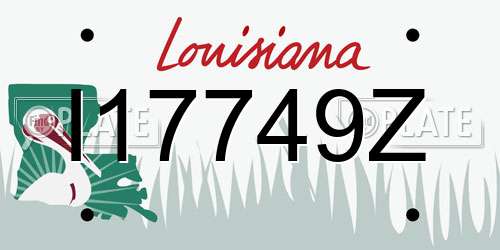 I17749Z Louisiana License Plate