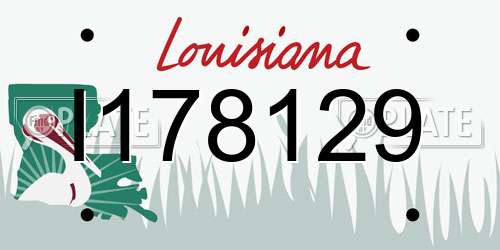 I178129 Louisiana License Plate