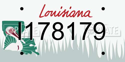I178179 Louisiana License Plate