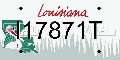 I17871T Louisiana License Plate