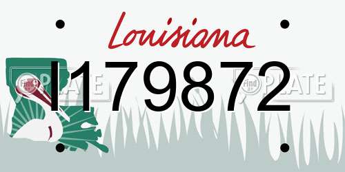 I179872 Louisiana License Plate