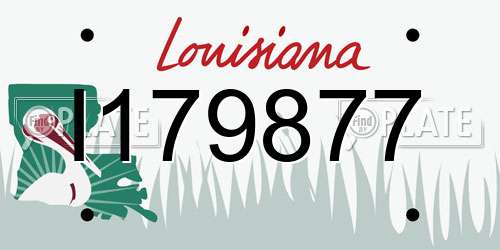 I179877 Louisiana License Plate