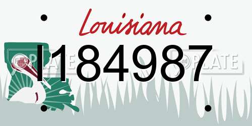 I184987 Louisiana License Plate