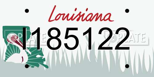 I185122 Louisiana License Plate