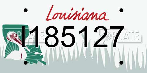 I185127 Louisiana License Plate