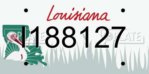 I188127 Louisiana License Plate