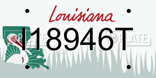 I18946T Louisiana License Plate