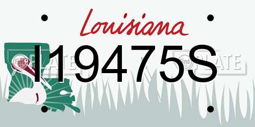 I19475S Louisiana License Plate