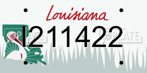 I211422 Louisiana License Plate