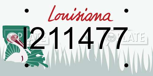 I211477 Louisiana License Plate
