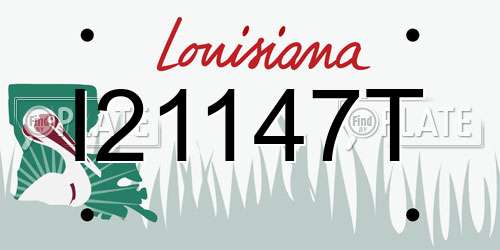 I21147T Louisiana License Plate