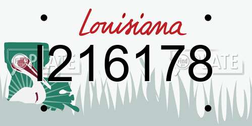 I216178 Louisiana License Plate