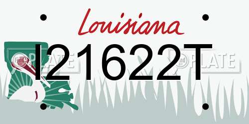 I21622T Louisiana License Plate