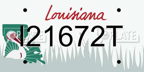 I21672T Louisiana License Plate