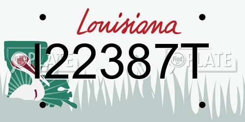 I22387T Louisiana License Plate