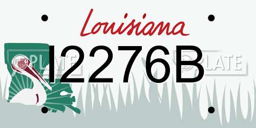 I2276B Louisiana License Plate