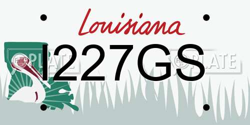 I227GS Louisiana License Plate