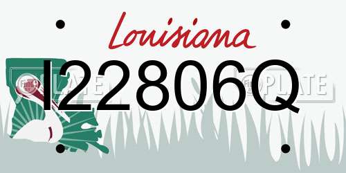 I22806Q Louisiana License Plate