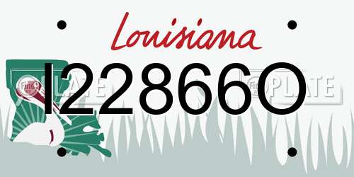 I22866O Louisiana License Plate
