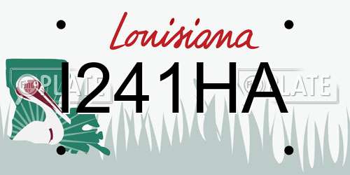 I241HA Louisiana License Plate