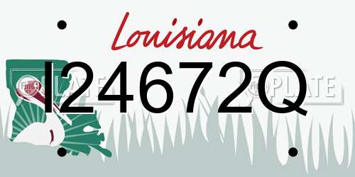 I24672Q Louisiana License Plate