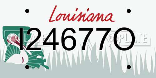 I24677O Louisiana License Plate