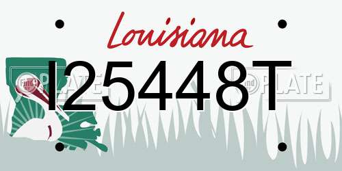 I25448T Louisiana License Plate