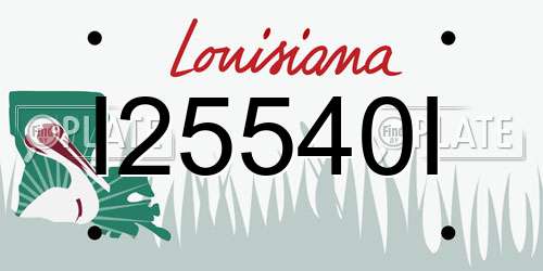 I25540I Louisiana License Plate