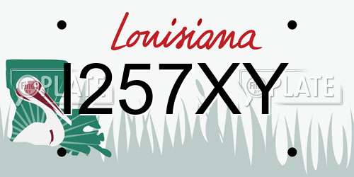 I257XY Louisiana License Plate