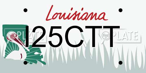 I25CTT Louisiana License Plate
