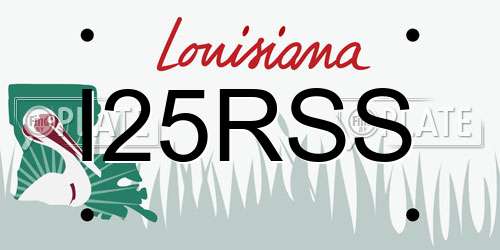 I25RSS Louisiana License Plate