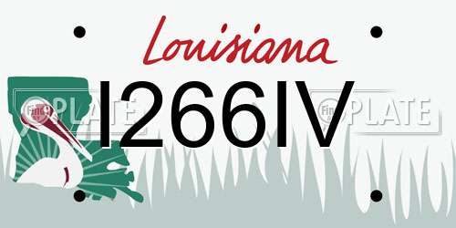 I266IV Louisiana License Plate