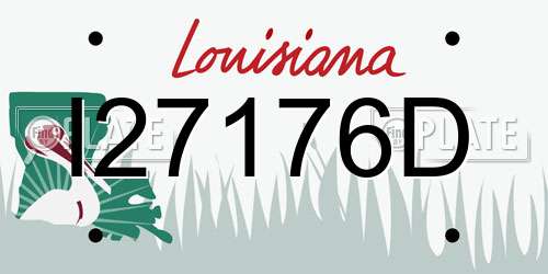 I27176D Louisiana License Plate