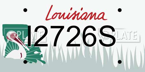 I2726S Louisiana License Plate