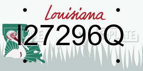 I27296Q Louisiana License Plate