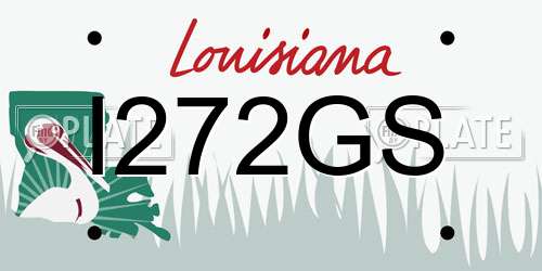 I272GS Louisiana License Plate