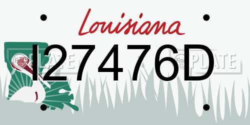 I27476D Louisiana License Plate
